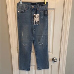 Kendall & Kylie Distressed Blue Skinny Jeans
